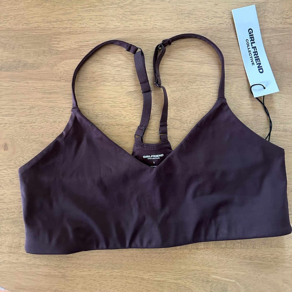 Girlfriend collective v neck bralette in Java